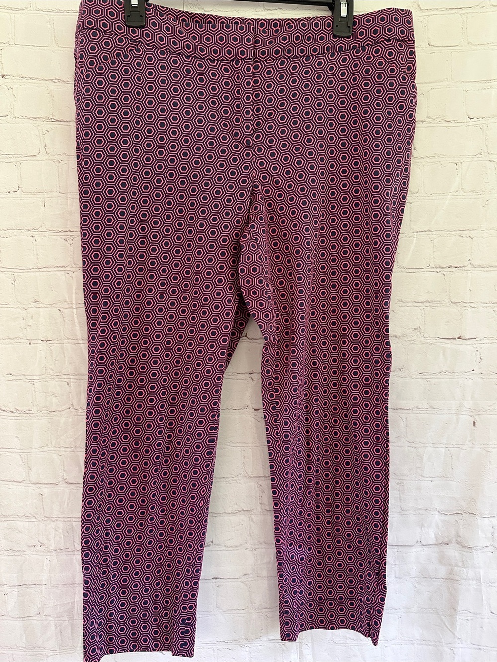 Laundry by Shelli Segal Geometric Print Stretch Slim Pants size 14